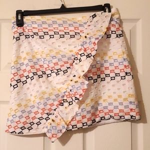 Waverly Grey ruffled eyelet Mini skirt